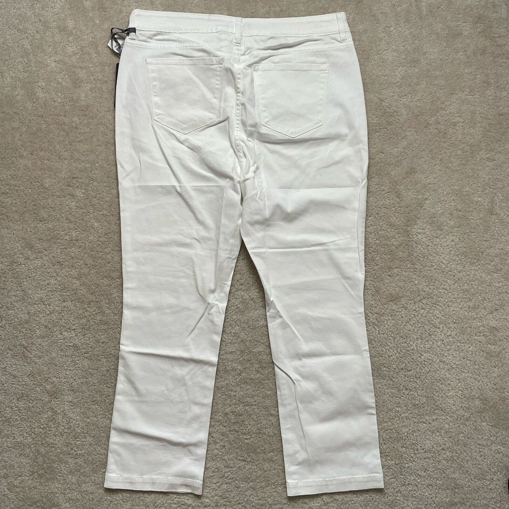 NYDJ Original Slimming Fit Pants Optic White Ankle Sz 16 Lift+tuck Tech NWT - Picture 3 of 13